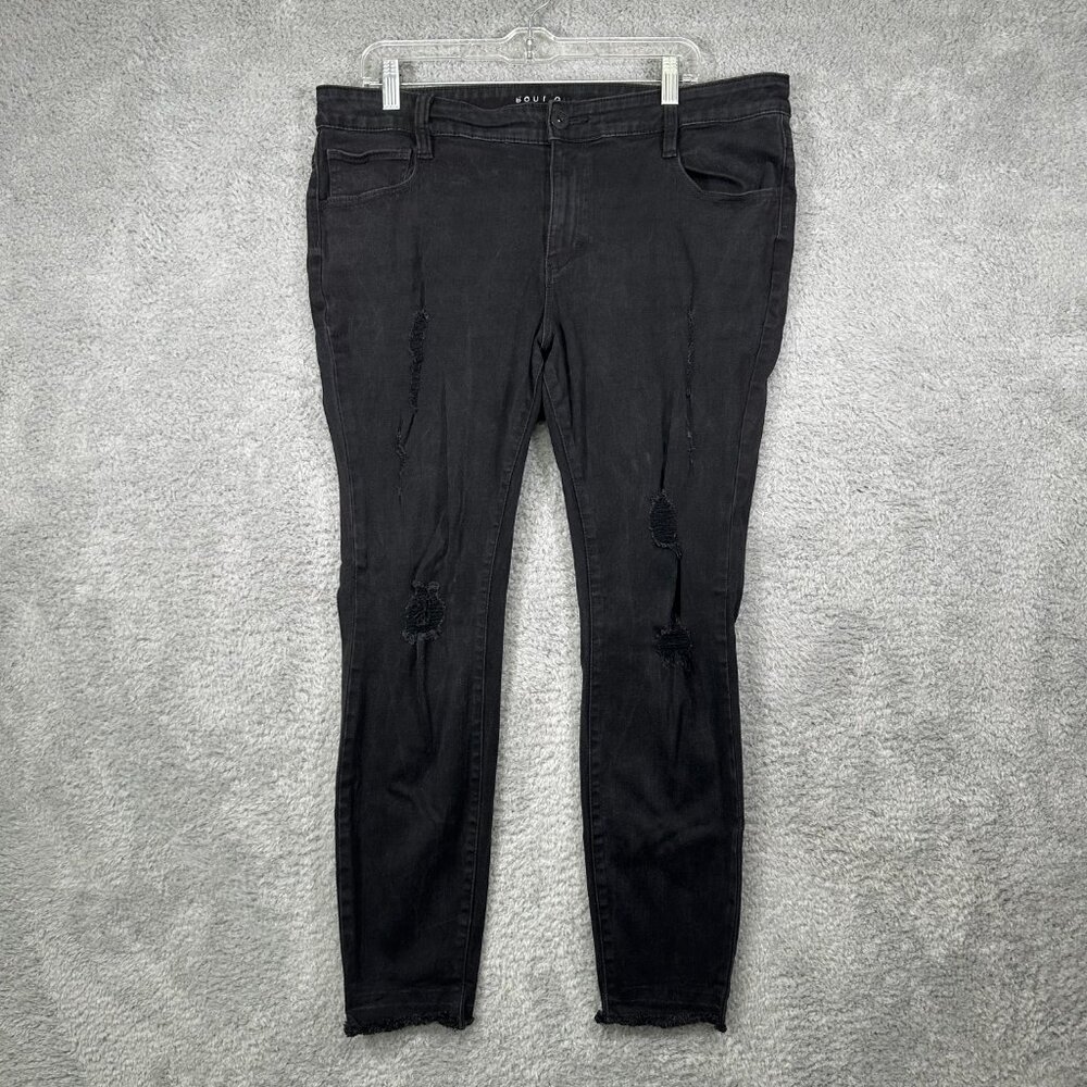 Boutique Jeans Womens Denim Stretch Black Plus Size Jean Size‎ 16W